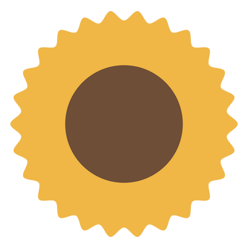 Diseño de girasol marrón y amarillo. Diseño PNG