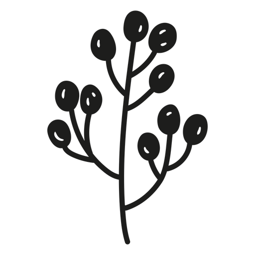 Rama de árbol blanco y negro Diseño PNG