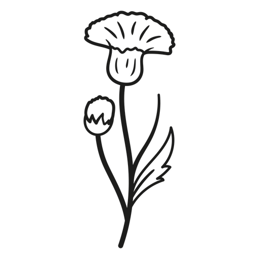 Desenho de galho floral preto Desenho PNG