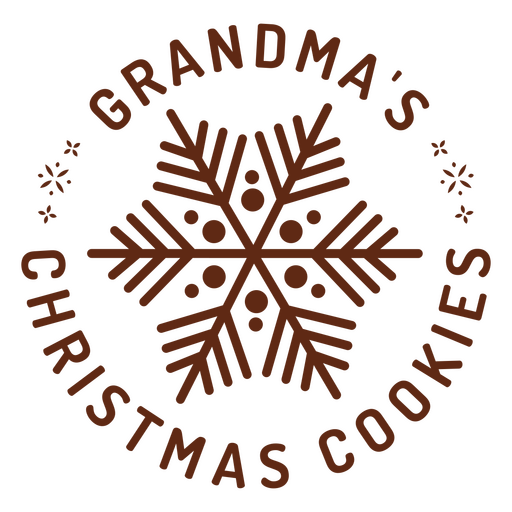 Design encantador de biscoitos de Natal da vovó Desenho PNG