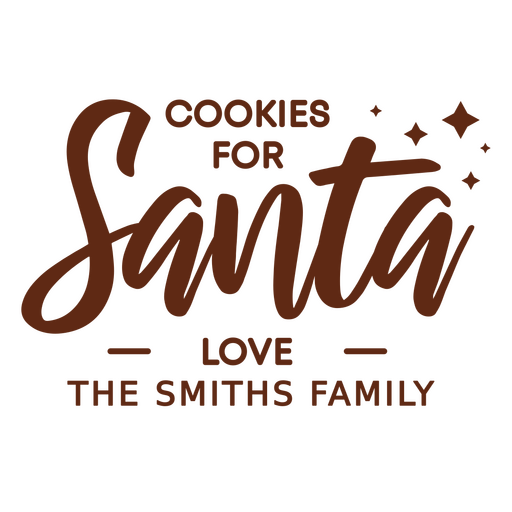 Cookies for Santa love PNG Design