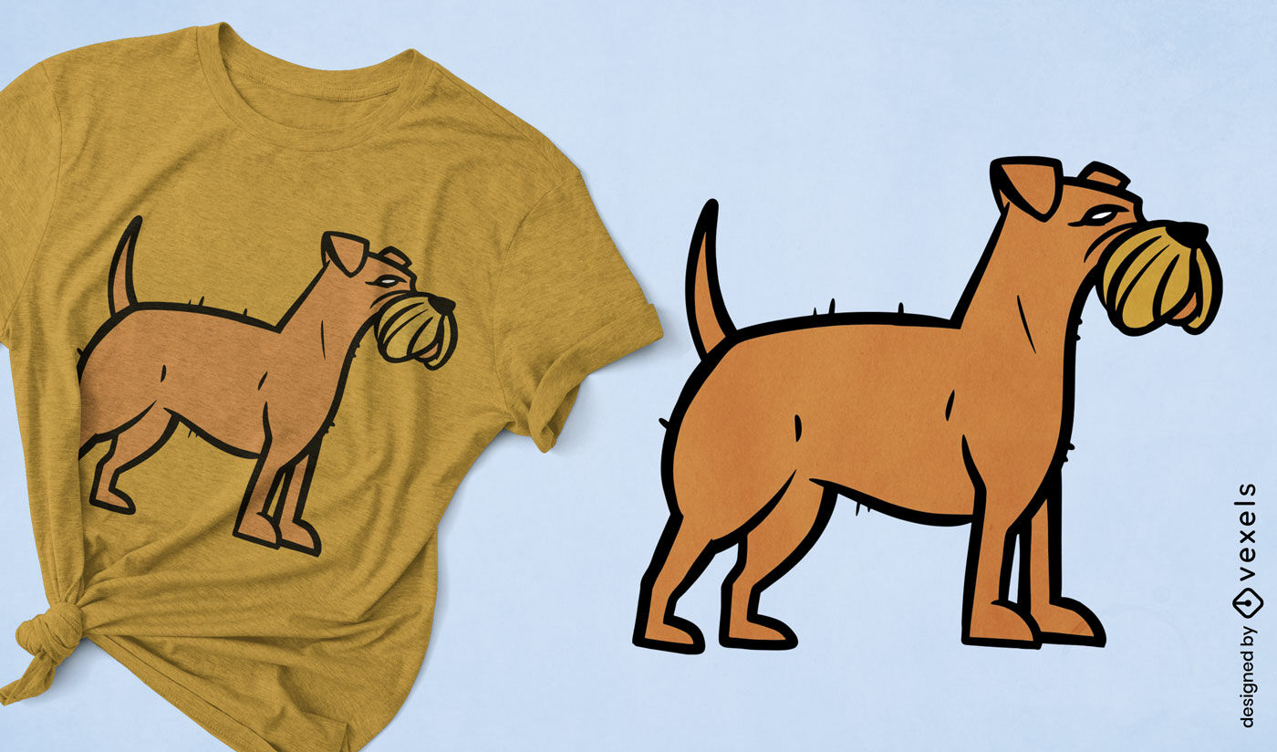 Design de camiseta terrier irlandês