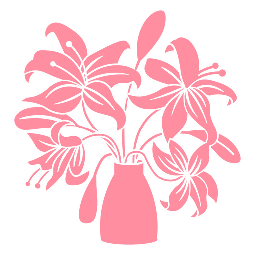 Elegantes Blumenvasen-Design PNG-Design