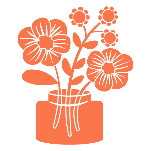 Charmante Blumenvase Illustration PNG-Design