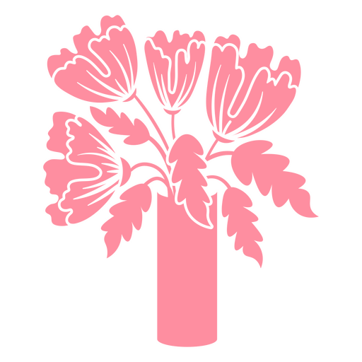 Design de buquê de flores rosa Desenho PNG