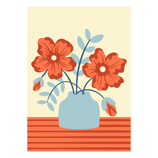 Colorful abstract flower arrangement illustration PNG Design