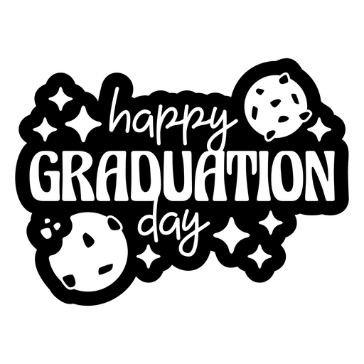 Design lúdico para o dia da formatura com biscoitos e estrelas Desenho PNG