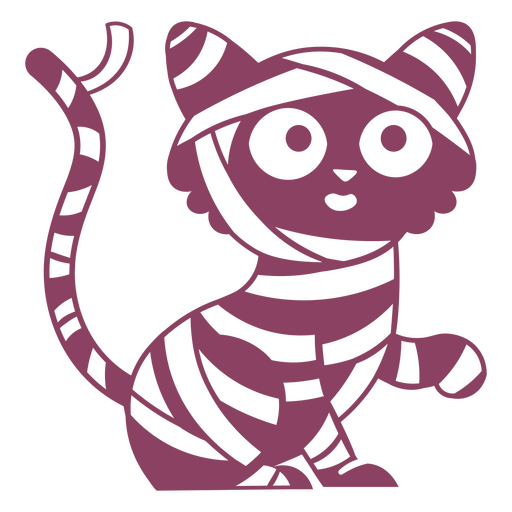 Lindo gato momia recortable Diseño PNG