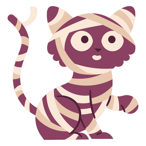 Süße Katze mit Bandagen PNG-Design