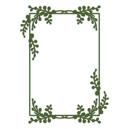 Design de borda decorativa floral para convites e papelaria Desenho PNG
