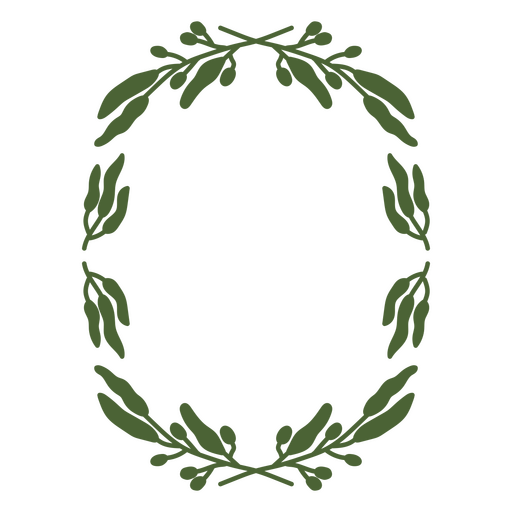 Elegantes Olivenzweig-Rahmendesign PNG-Design