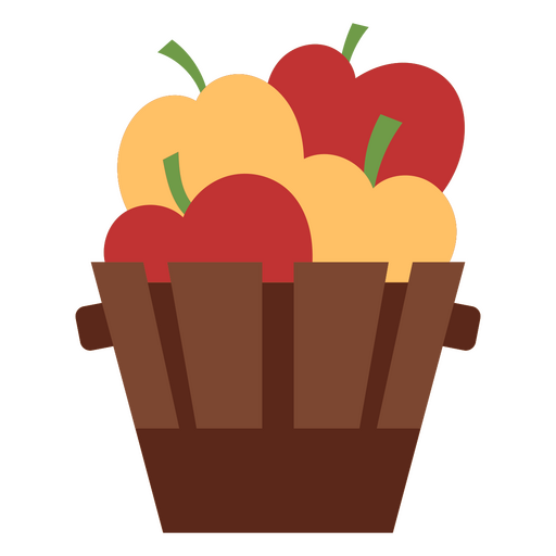 Basket of fruit PNG Design