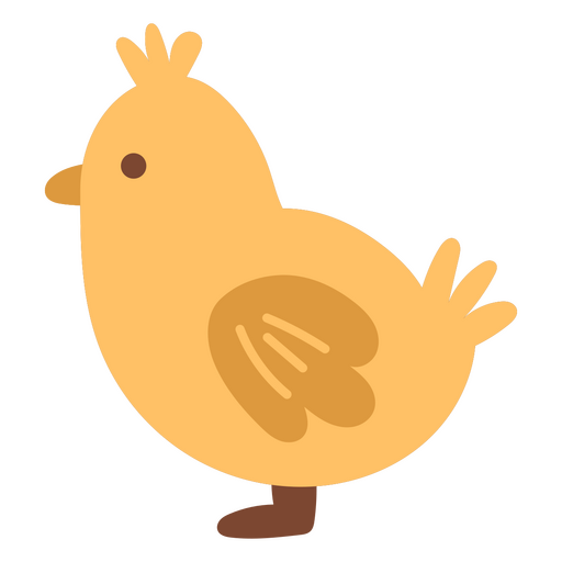 Cute yellow chicken PNG Design