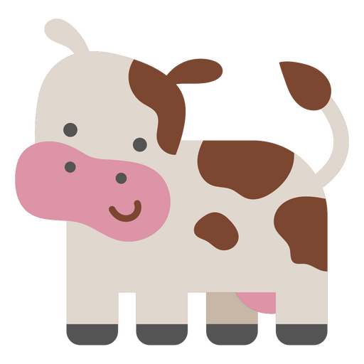 Cute cartoon cow PNG Design