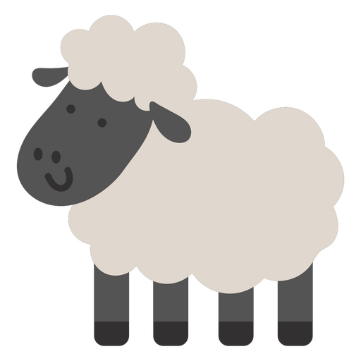 Ilustração divertida de ovelha em desenho animado Desenho PNG