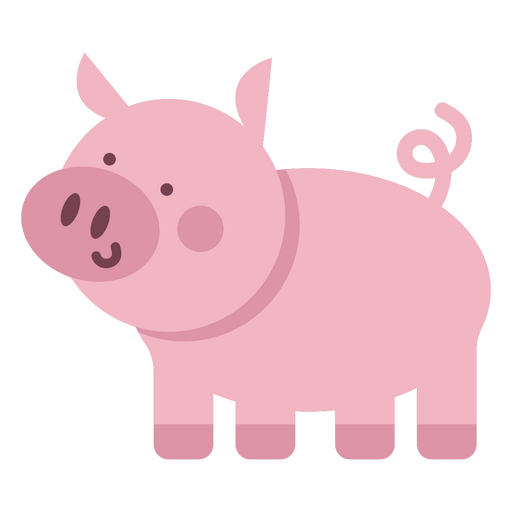 Ilustração fofa de porco de desenho animado Desenho PNG