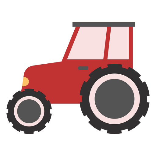 Playful cartoon red tractor design PNG Design