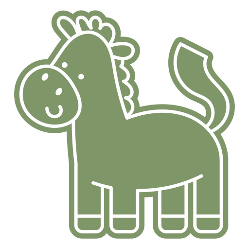 Ilustración de un caballo de dibujos animados juguetón Diseño PNG