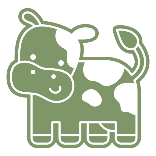Ilustración de una vaca de dibujos animados juguetona Diseño PNG