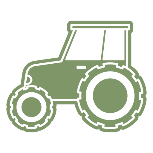 Green tractor cut out PNG Design