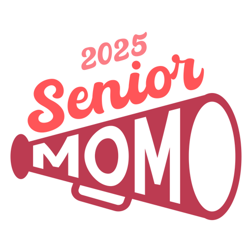 Verspieltes Cheerleader-Design für Senior-Mütter für 2025 PNG-Design