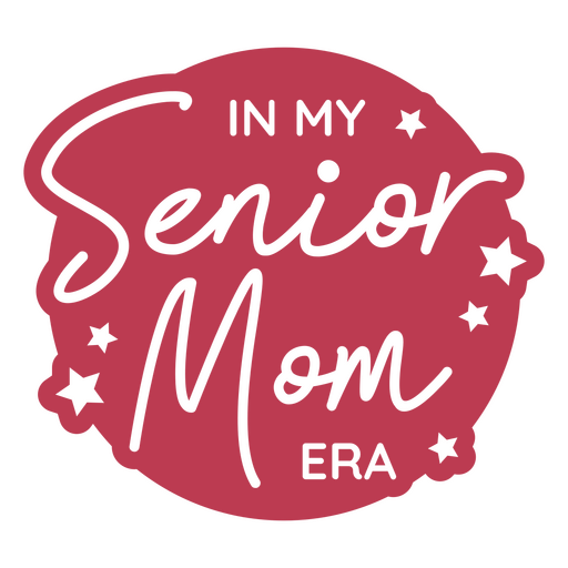 Diseño divertido de la era de las mamás mayores con texto lúdico. Diseño PNG