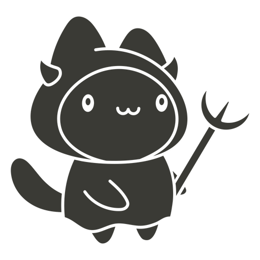 Lindo diseño de personaje de gato segador Diseño PNG