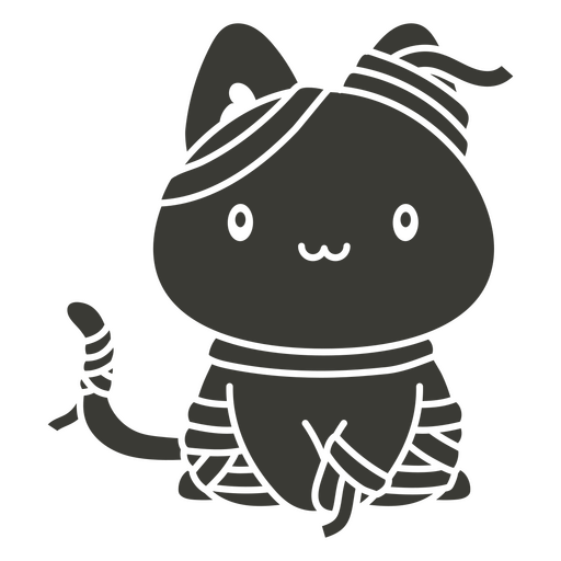 Cute ninja cat illustration PNG Design