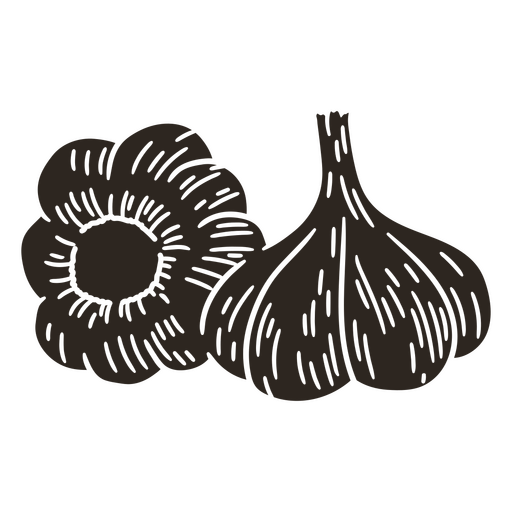 Garlic cut out style PNG Design