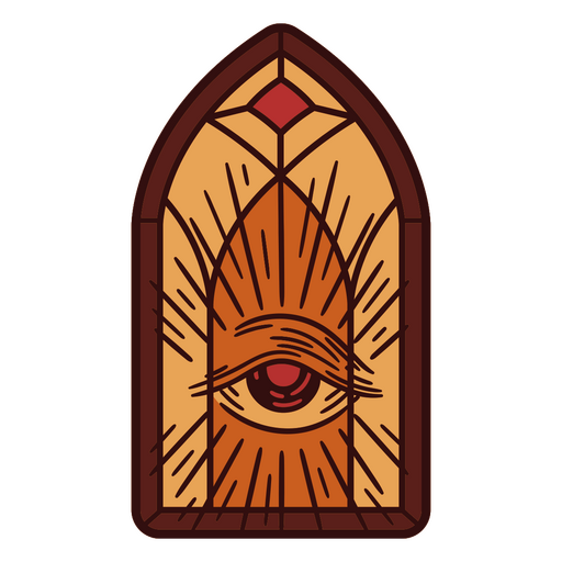 Diseño intrincado de ojo de vitral Diseño PNG