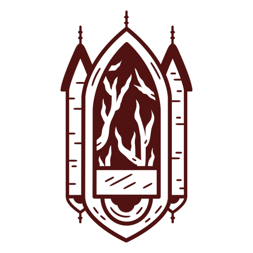 Dark and mysterious castle design PNG Design
