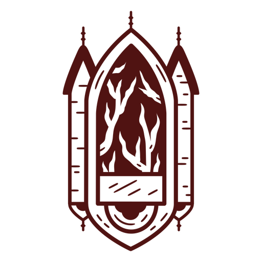 Diseño de castillo oscuro y misterioso. Diseño PNG