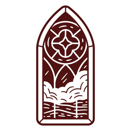 Design elegante de vitral Desenho PNG