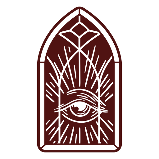 Design de olho intrincado em estilo vitral Desenho PNG