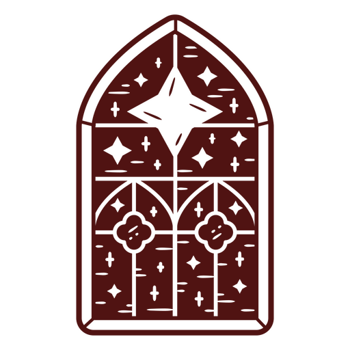 Diseño intrincado de vidrieras Diseño PNG
