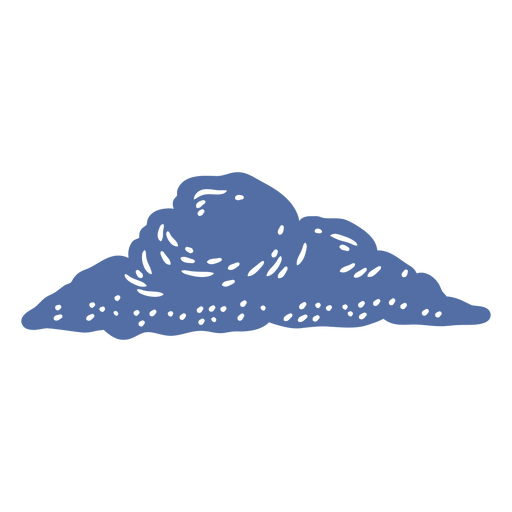 Blue cloud distressed PNG Design
