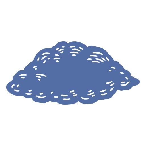 Grafikdesign mit stilisierter blauer Wolke PNG-Design