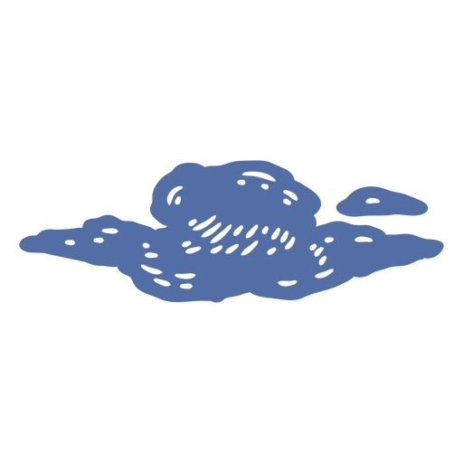 Illustration einer verspielten blauen Wolke PNG-Design