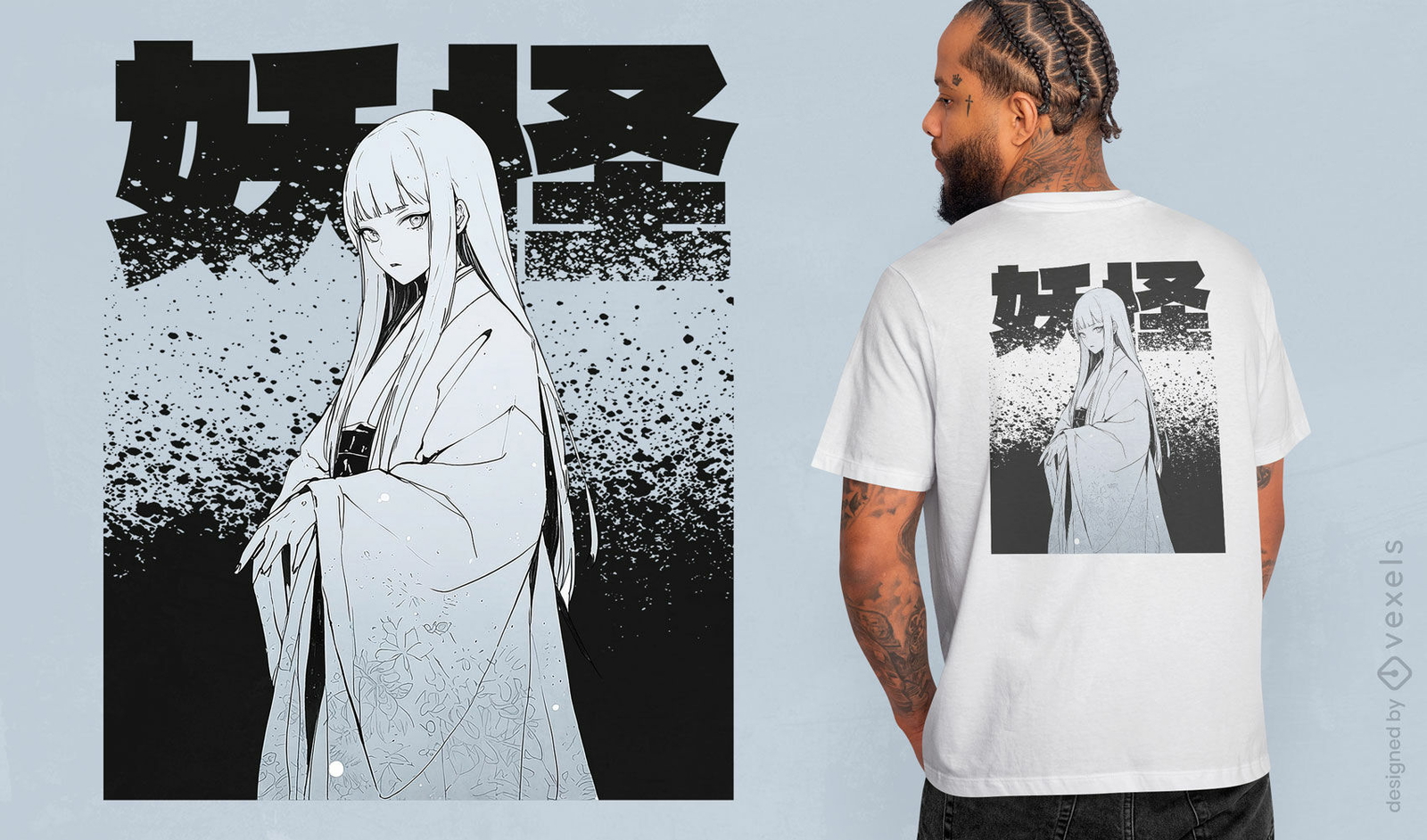 Diseño de camiseta yuki onna.