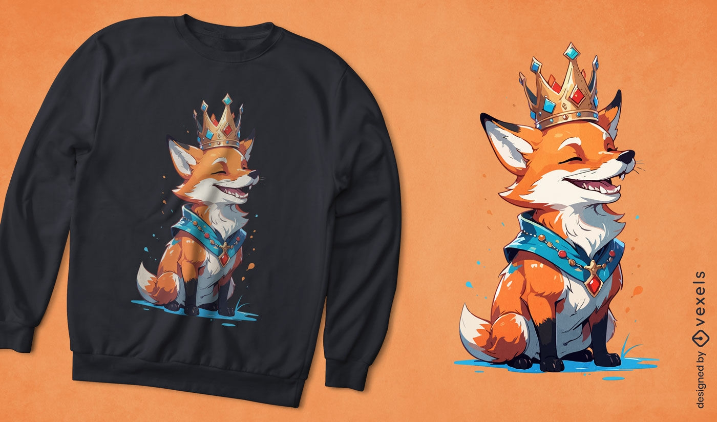 Königliches Fuchs-T-Shirt-Design
