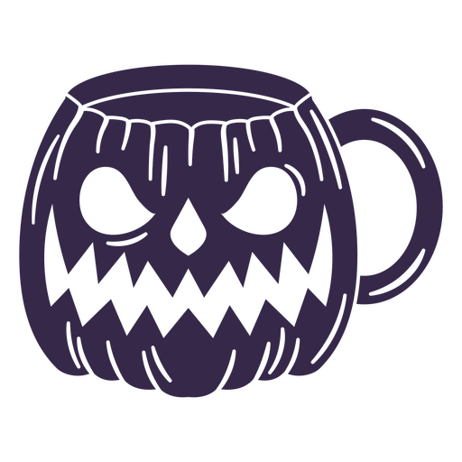 Diseño de taza de calabaza espeluznante Diseño PNG