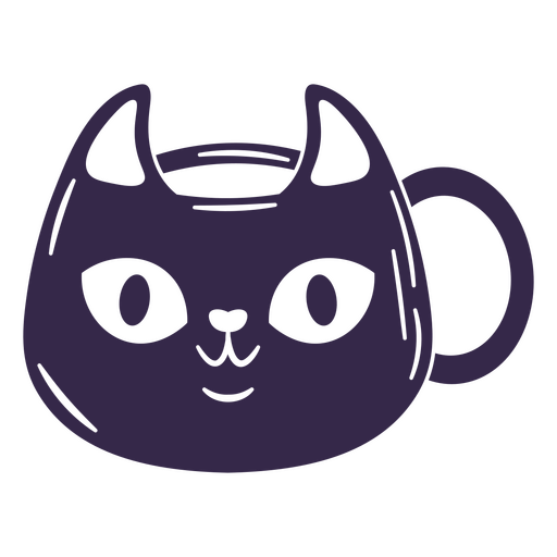 Cute cat cup design PNG Design