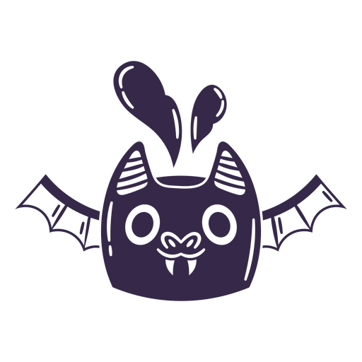 Whimsical bat character design PNG Design