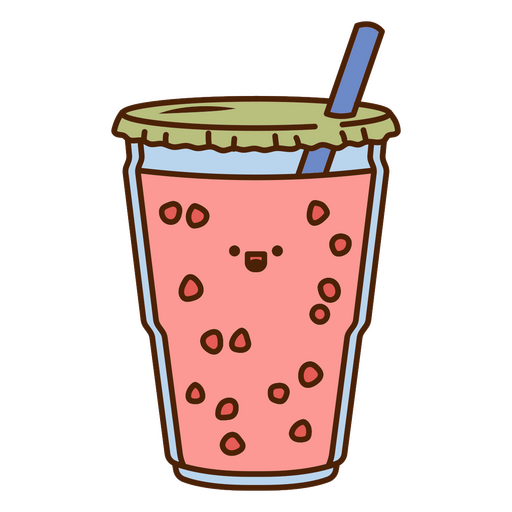 Ilustração divertida de bebida em desenho animado Desenho PNG