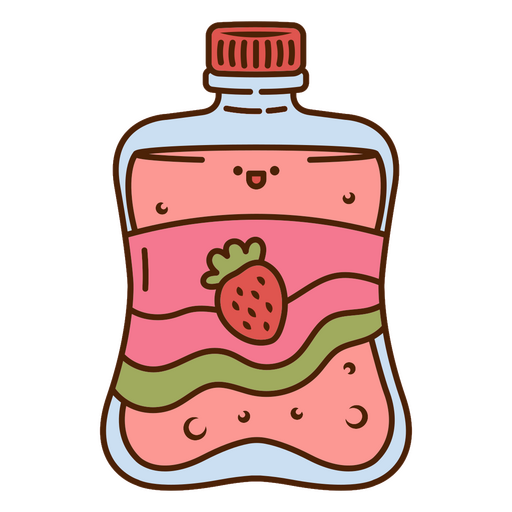 Cute cartoon jelly bottle illustration PNG Design
