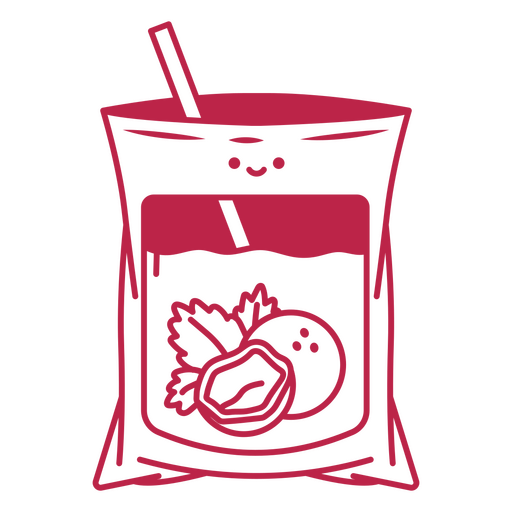 Ilustração divertida de bebida com um rosto sorridente Desenho PNG