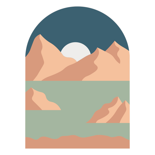 Stunning abstract mountain landscape illustration PNG Design