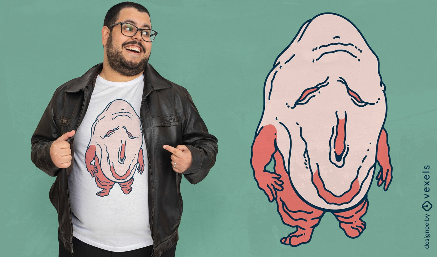 Quirky Nuppeppo creature t-shirt design