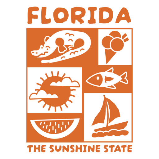 Florida el estado del sol Diseño PNG