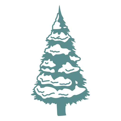 Projeto ilustrativo de pinheiro de inverno Desenho PNG
